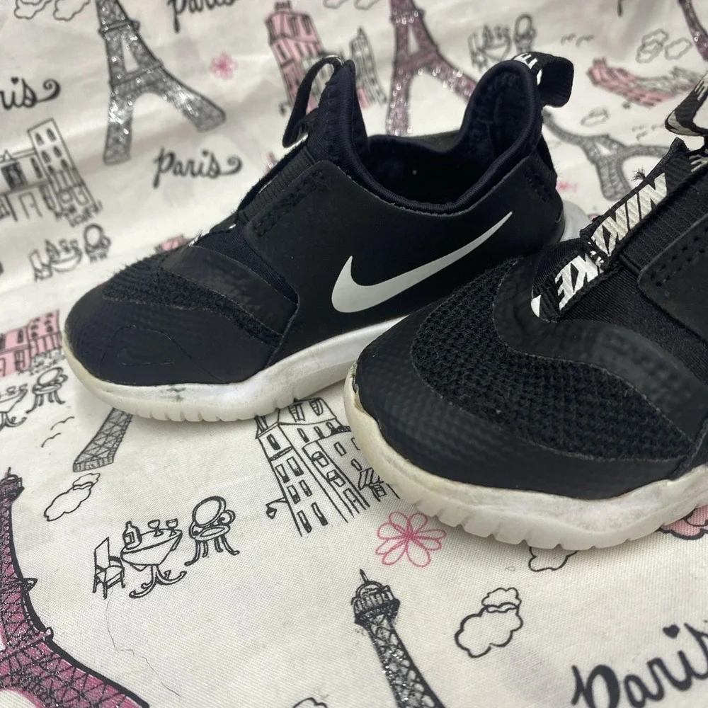 Nike Flex Runner Shoes Size 7c Baby Toddler Walking Sneakers  Black